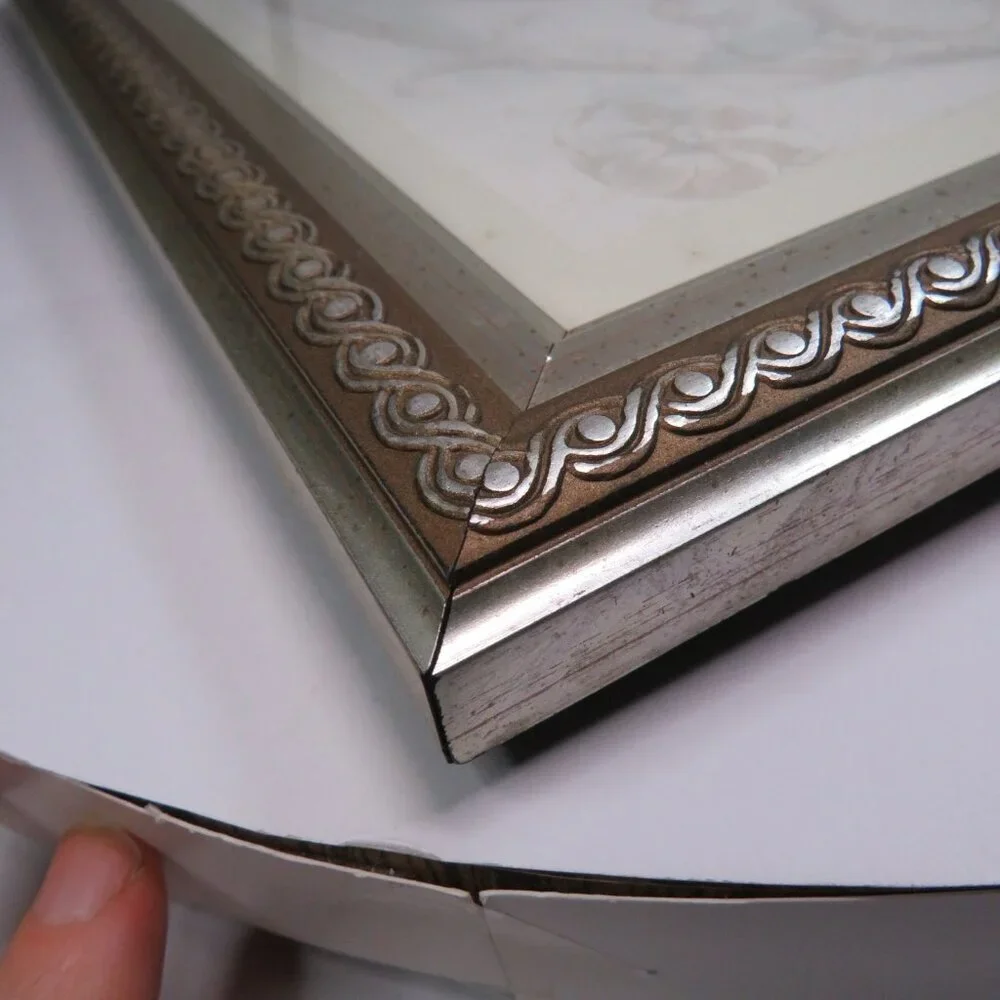 Warm Silver brushed brown picture frame traditional/industrial